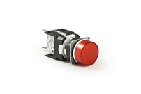 D Series Plastic with LED 12-30V AC/DC Round Red 16 mm Pilot